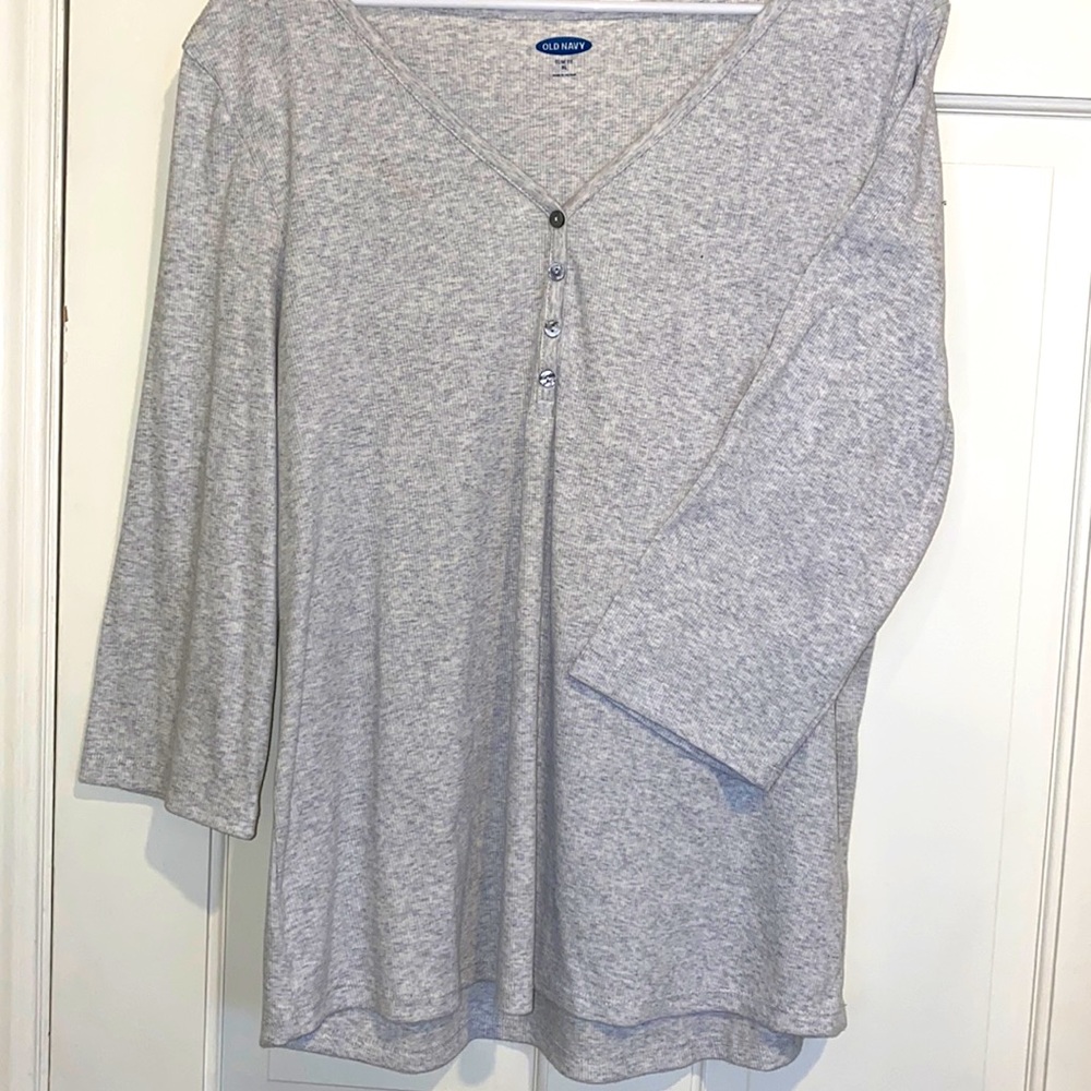 Light grey henley tee